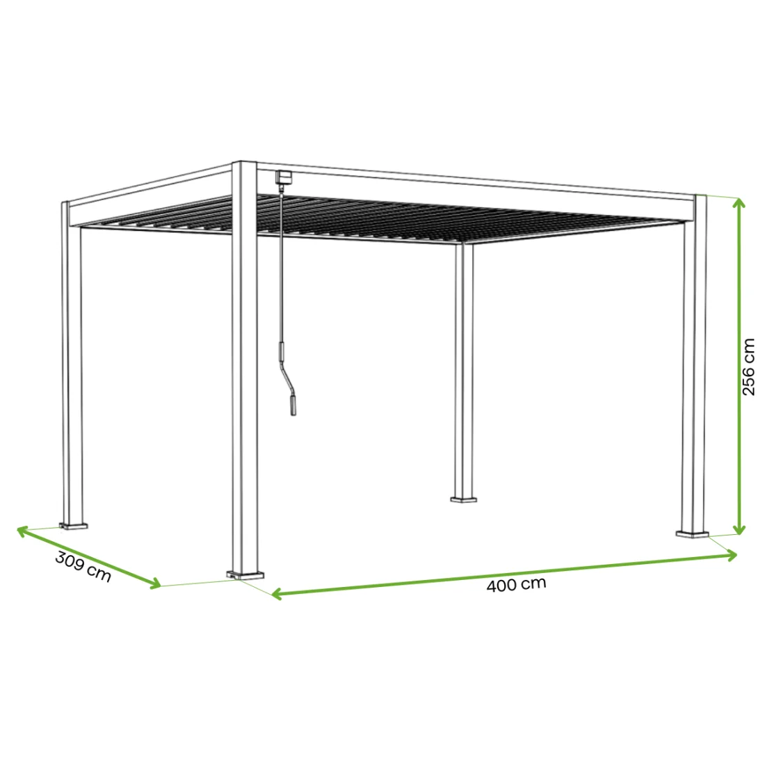 ELEGANCE 3x4 PERGOLA TARASOWA ANTHRACITE (005843) - obrazek 2