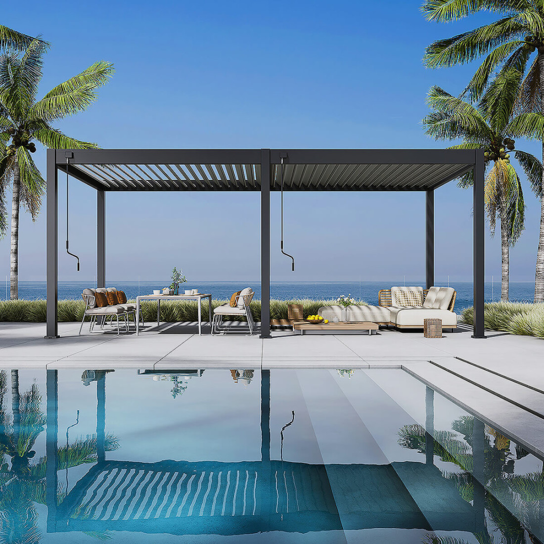 ELEGANCE 3x6 PERGOLA TARASOWA ANTHRACITE/LIGHT GREY (005848) - obrazek 3