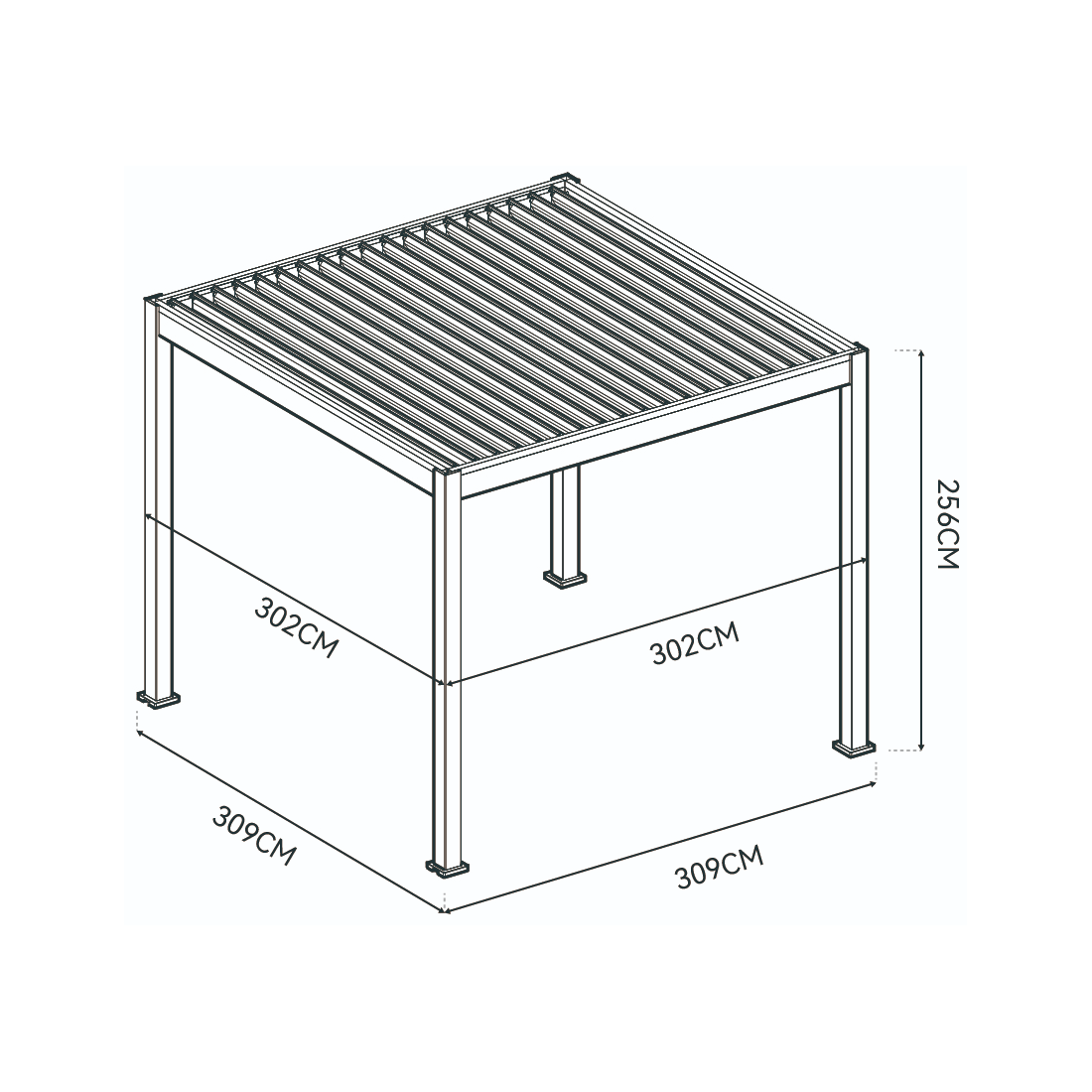 ELEGANCE AUTOMATIC+LED 3x3 PERGOLA TARASOWA TAUPE (005854) - obrazek 8