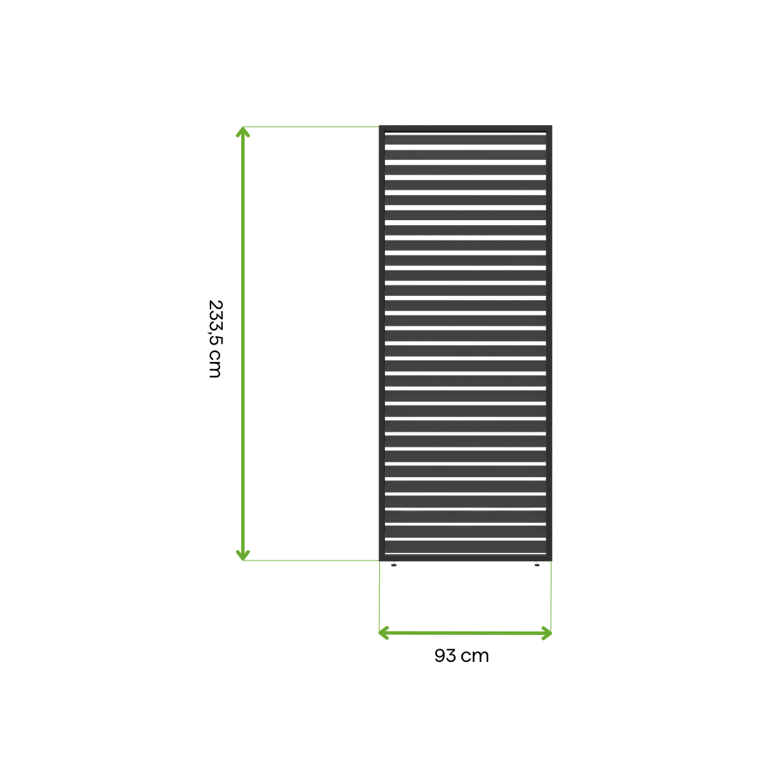ELEGANCE/DELUXE/FUSION PANEL ŻALUZJOWY POZIOMY 1.0M ANTHRACITE (005907) - obrazek 2