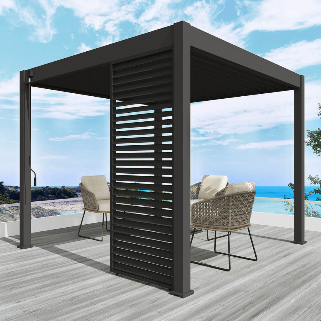 ELEGANCE/DELUXE/FUSION PANEL ŻALUZJOWY POZIOMY 1.0M ANTHRACITE (005907) - obrazek 6