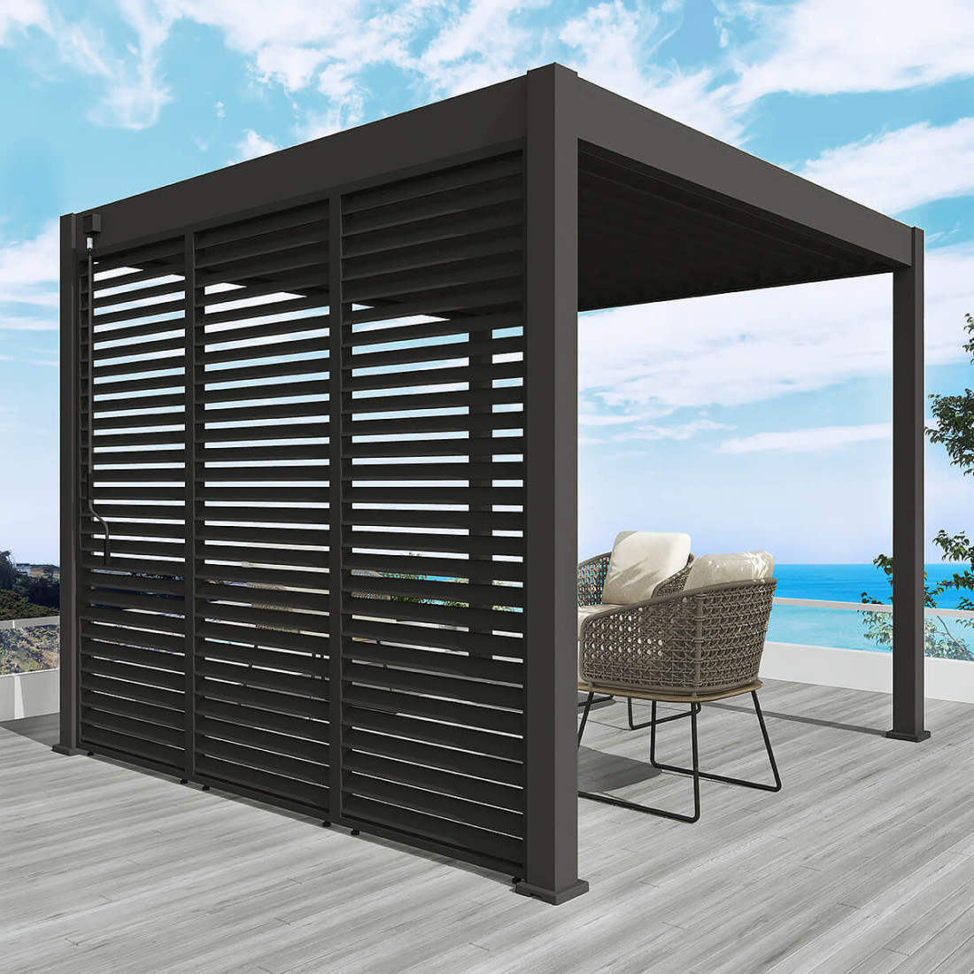 ELEGANCE/DELUXE/FUSION PANEL ŻALUZJOWY POZIOMY 1.0M ANTHRACITE (005907) - obrazek 7