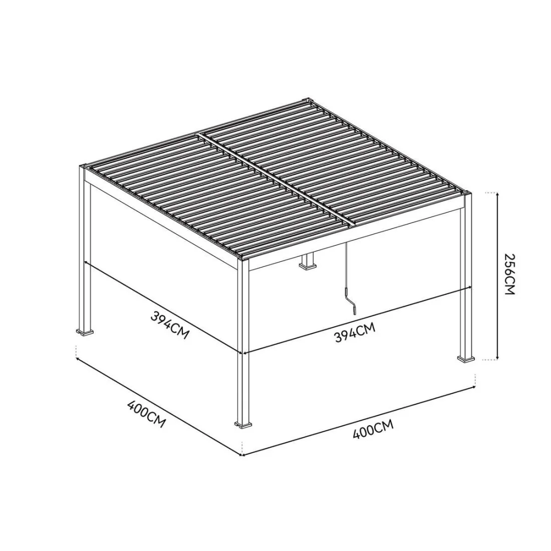ELEGANCE DUO 4x4 PERGOLA TARASOWA ANTHRACITE (007506) - obrazek 8