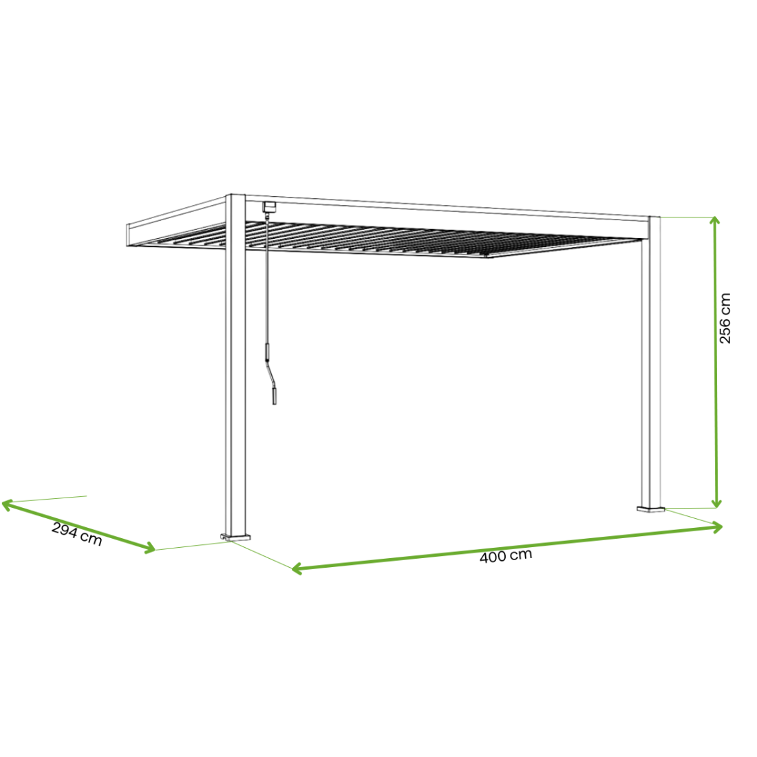 ELEGANCE WALL AUTOMATIC+LED 3x4 PERGOLA TARASOWA TAUPE (005883) - obrazek 2