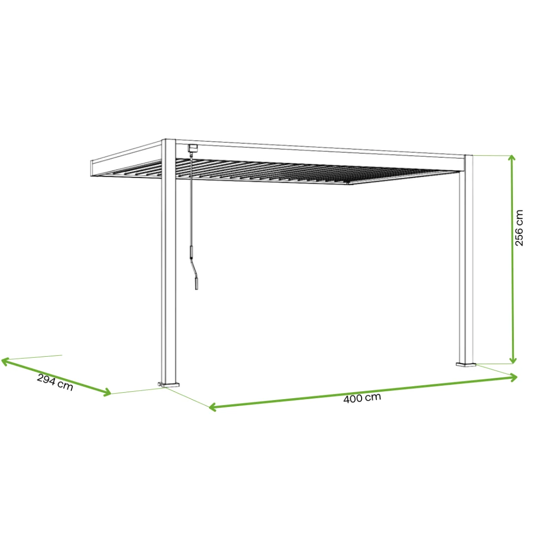 ELEGANCE WALL AUTOMATIC+LED 3x4 PERGOLA TARASOWA TAUPE (005883) - obrazek 2
