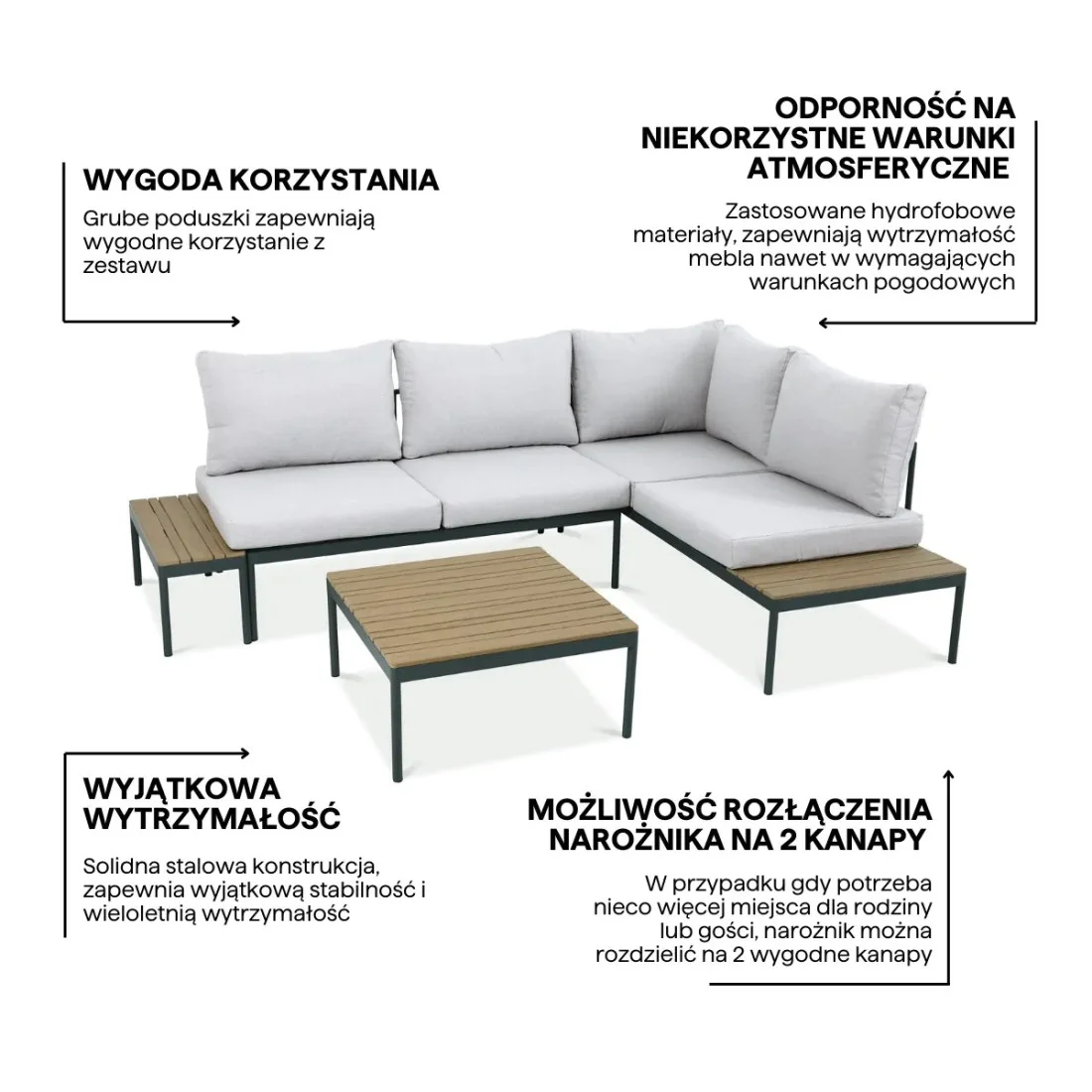 FREEMONT NAROŻNIK LIGHT GREY NEW (008830) - obrazek 4