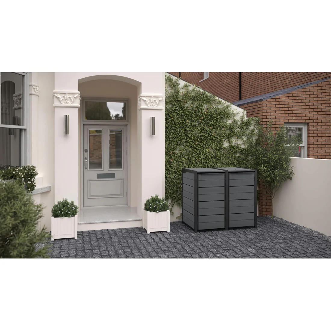 HIDE AWAY 2x 240L ZABUDOWA KOSZY GREY (007675) - obrazek 2