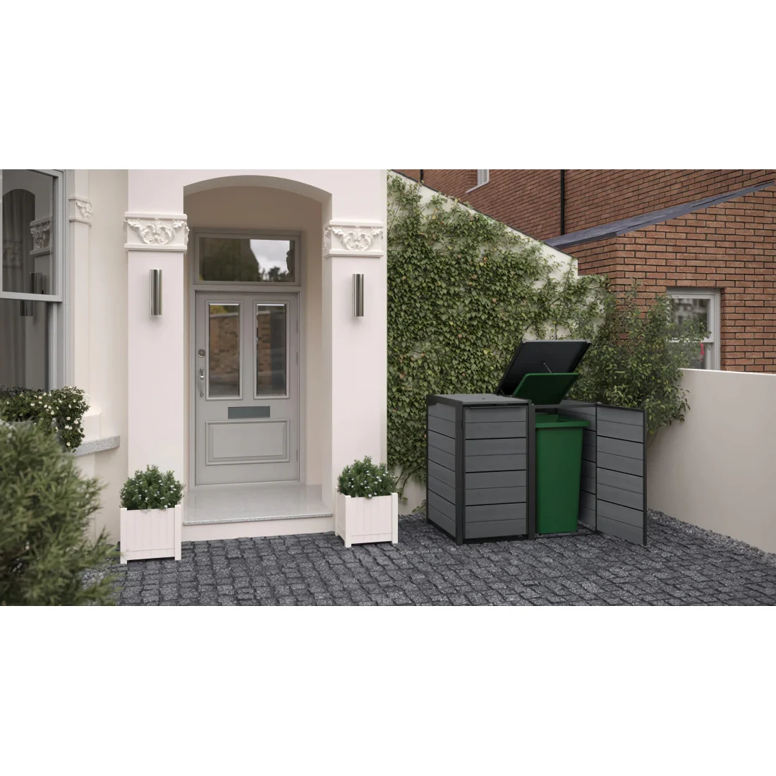 HIDE AWAY 2x 240L ZABUDOWA KOSZY GREY (007675) - obrazek 3