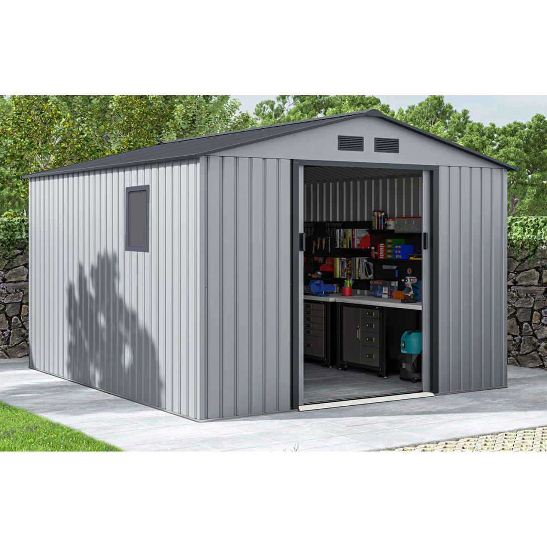 HUDSON 9x10 DOMEK METALOWY LIGHT GREY (003137) - obrazek 4