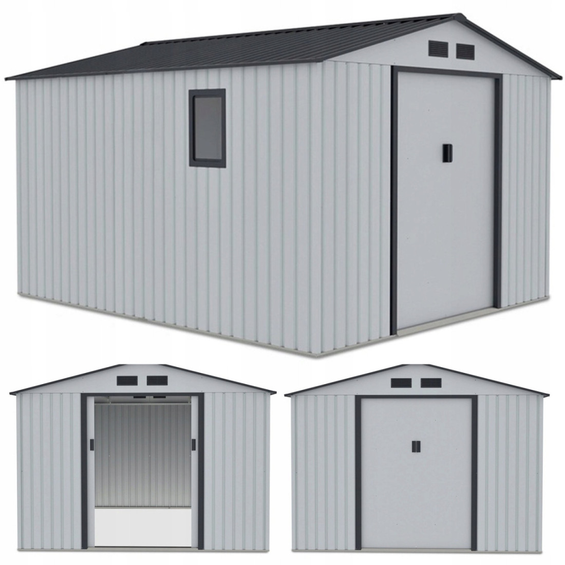 HUDSON 9x10 DOMEK METALOWY LIGHT GREY (003137)
