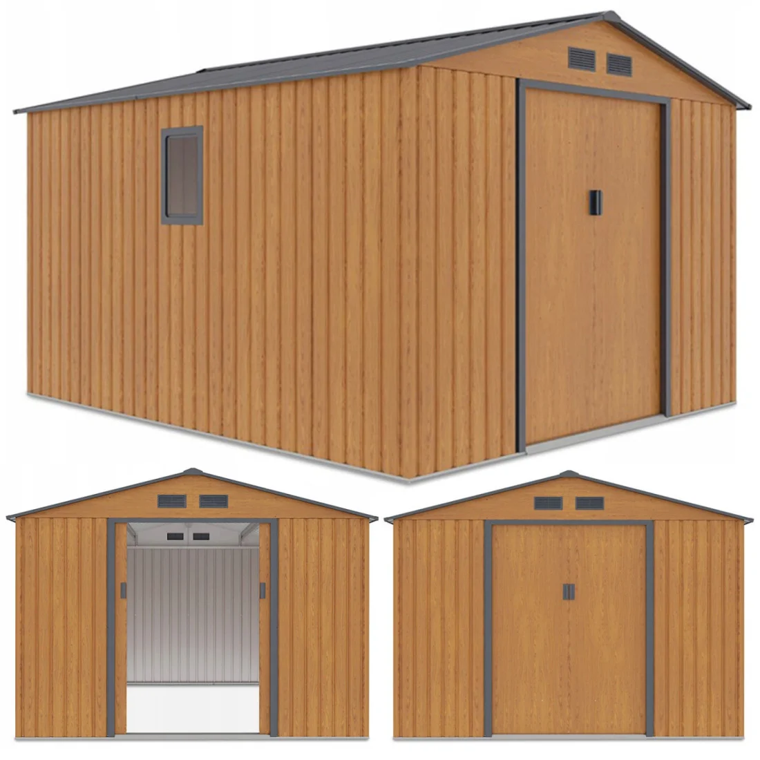 HUDSON 9x10 DOMEK METALOWY OAK/GREY (004098)