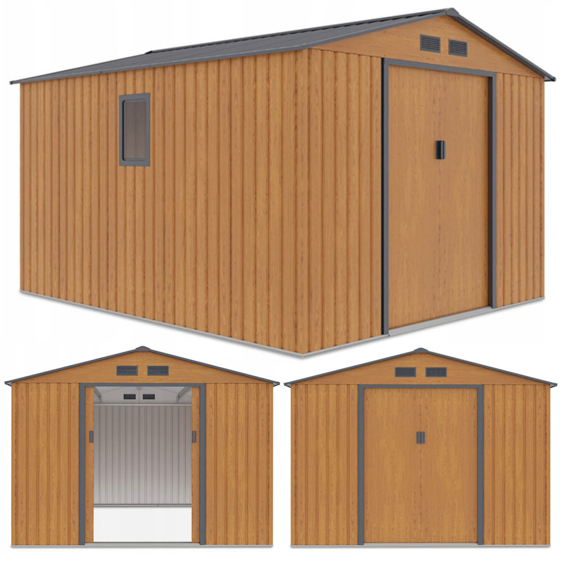 HUDSON 9x10 DOMEK METALOWY OAK/GREY (004098)