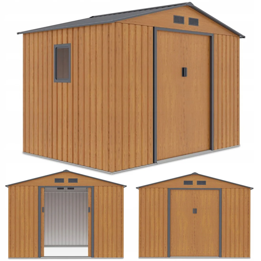 HUDSON 9x6 DOMEK METALOWY OAK/GREY (004096)