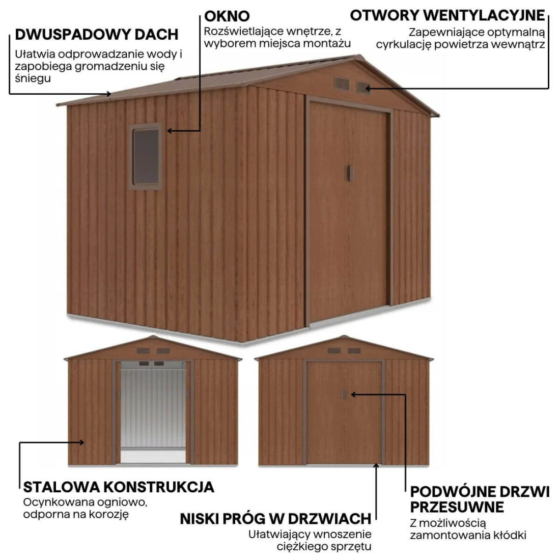 HUDSON 9x6 DOMEK METALOWY WALNUT (003391) - obrazek 4