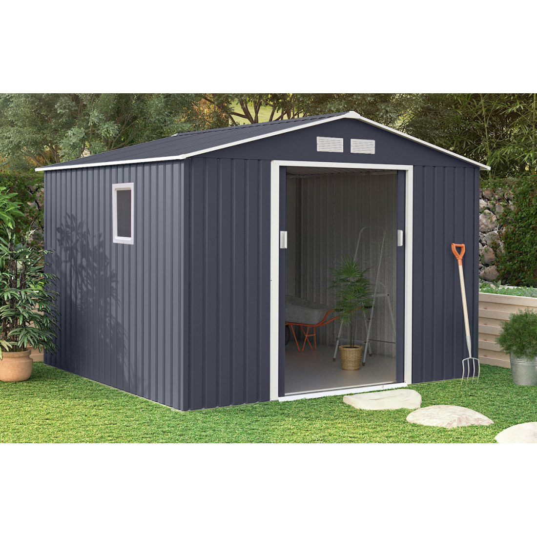 HUDSON 9x8 DOMEK METALOWY COLD GREY (003134) - obrazek 4