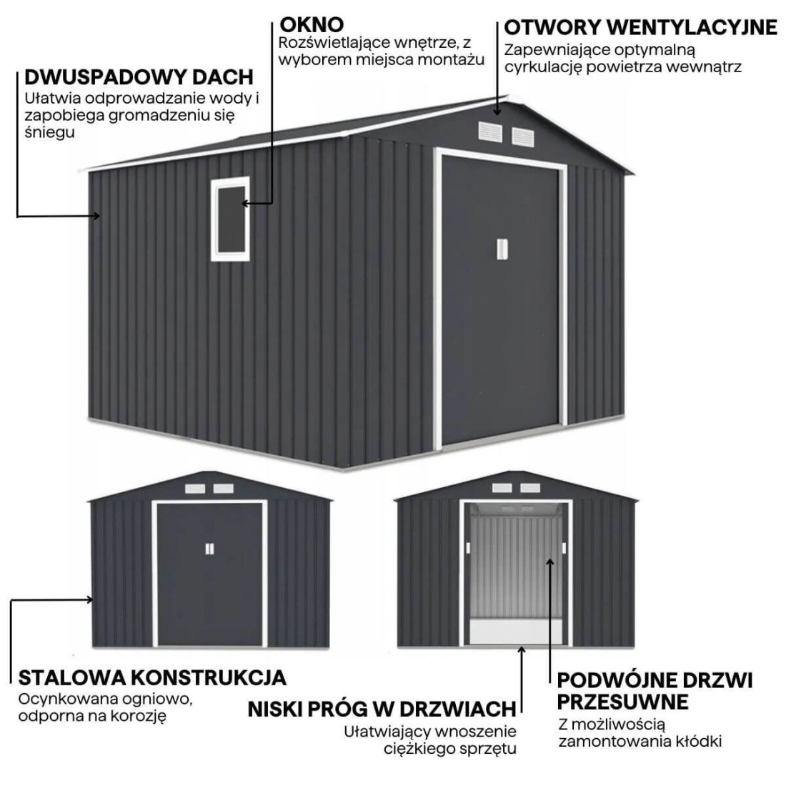 HUDSON 9x8 DOMEK METALOWY COLD GREY (003134) - obrazek 5