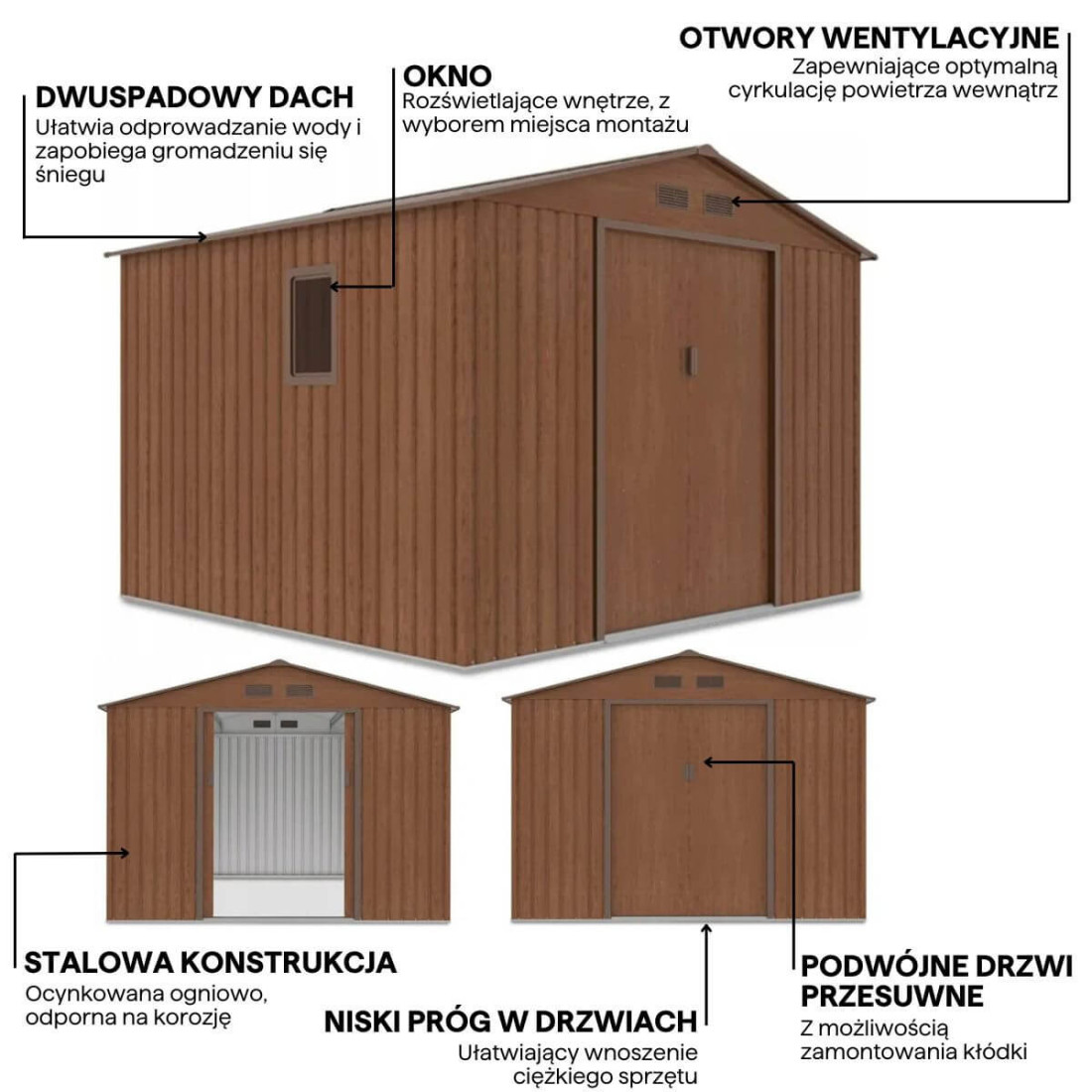HUDSON 9x8 DOMEK METALOWY WALNUT (003392) - obrazek 5