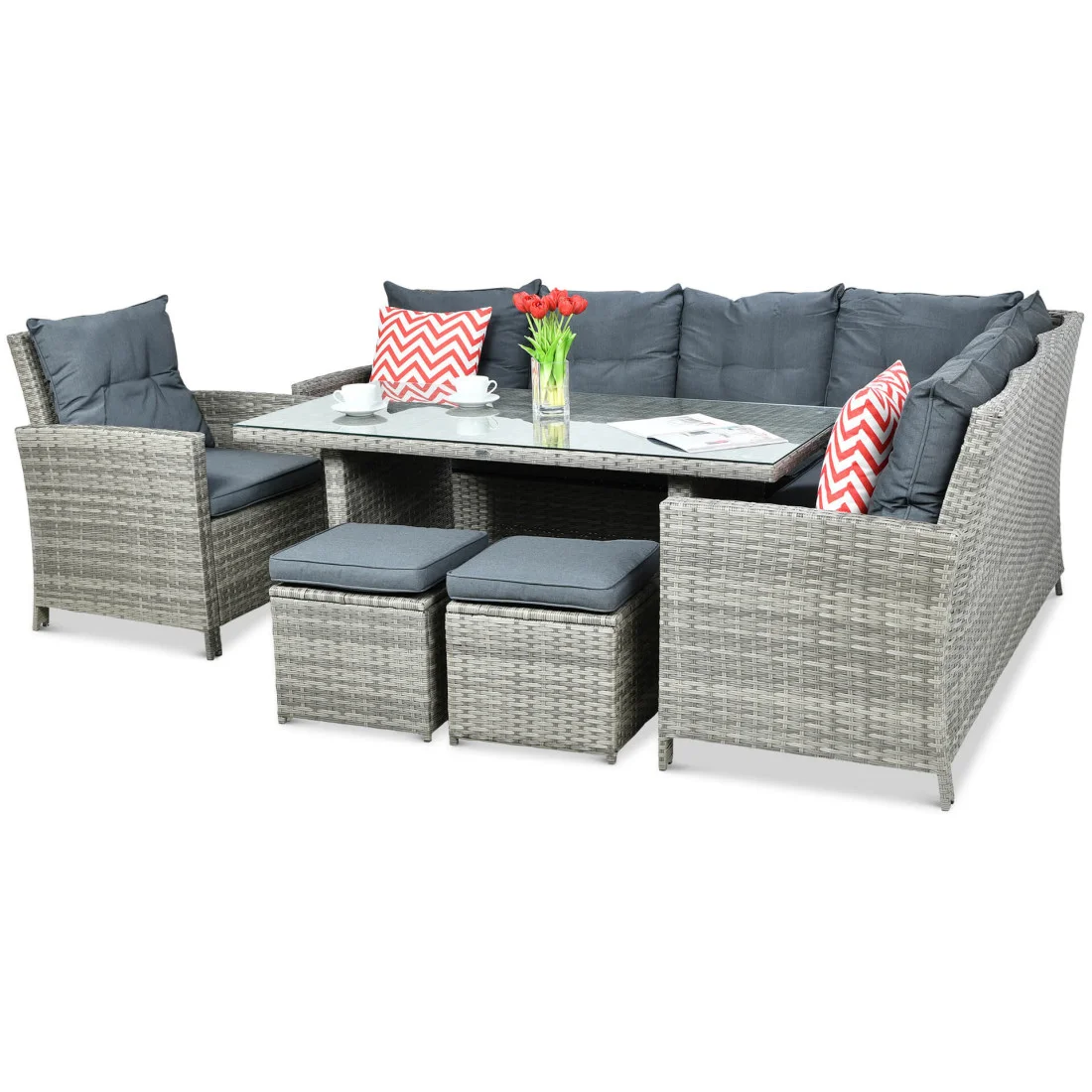 IBIZA NAROŻNIK+FOTEL GREY (003894) - obrazek 5