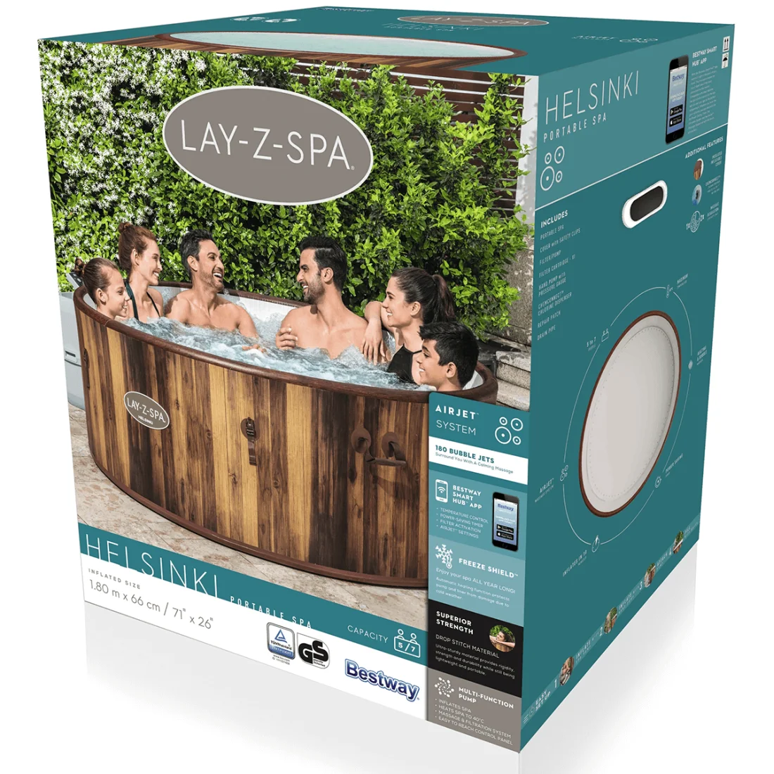JACUZZI SPA HELSINKI AIRJET 1.80x0.66M BESTWAY 60025 (004356) - obrazek 2