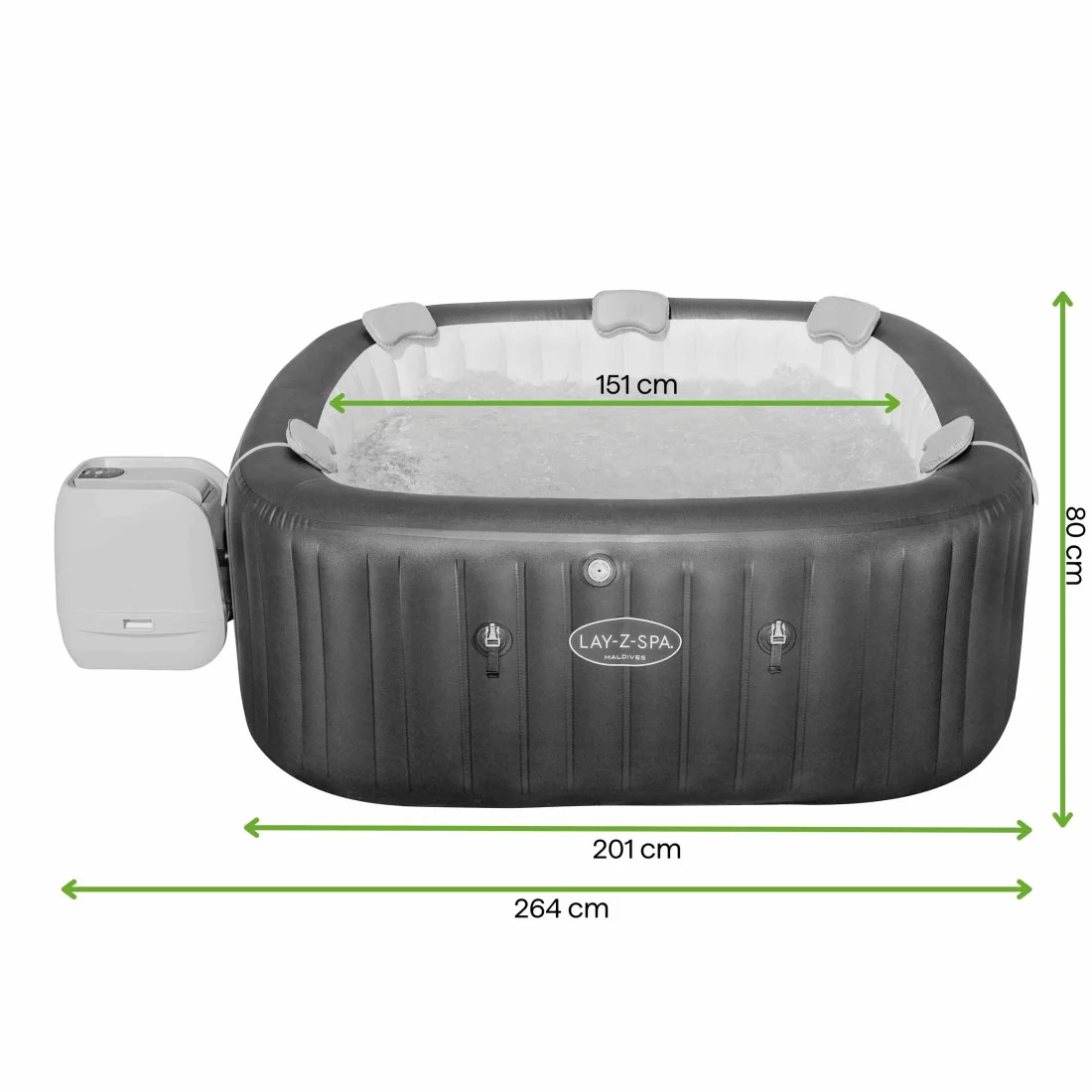 JACUZZI SPA MALDIVES AIRJET 2.01x2.01x0.80M BESTWAY 6001U (008971) - obrazek 2