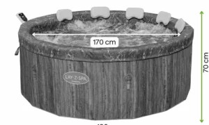 JACUZZI SPA TORONTO AIRJET 1.90x0.70M BESTWAY 6001W (008979)