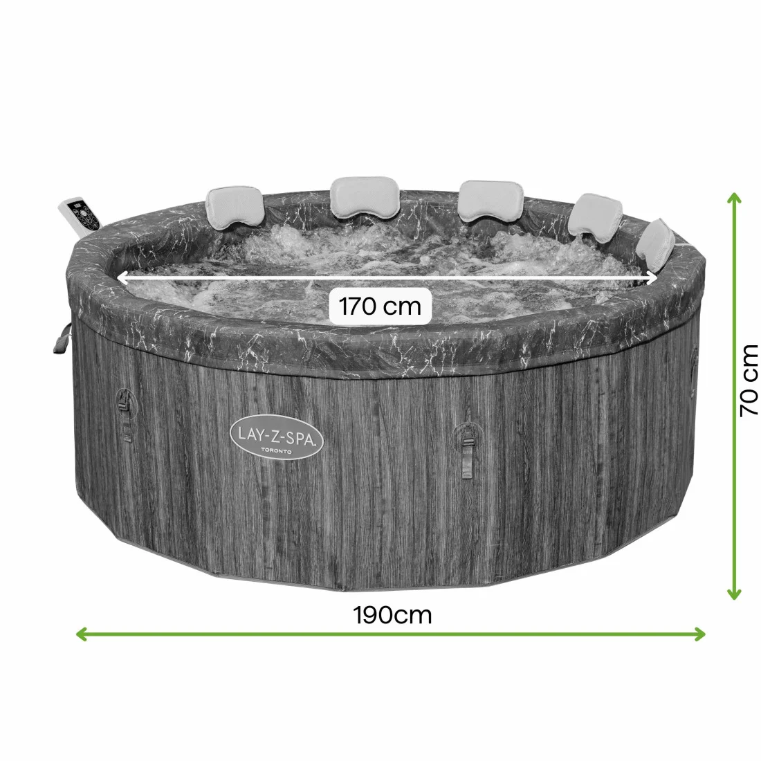 JACUZZI SPA TORONTO AIRJET 1.90x0.70M BESTWAY 6001W (008979) - obrazek 2