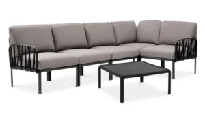KOMODO 5 NAROŻNIK ANTRACITE GRIGIO+STOLIK ANTRACITE (002485)