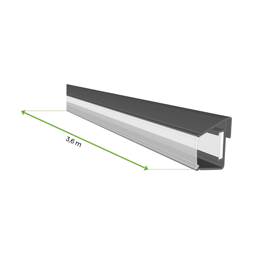 LED OŚWIETLENIE 3.6M x2 ANTHRACITE (005922) - obrazek 2