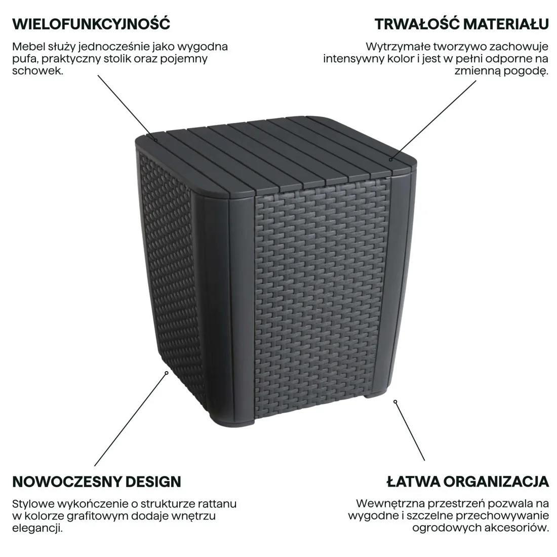 LUZON STOLIK/SCHOWEK GRAPHITE (009318) - obrazek 4