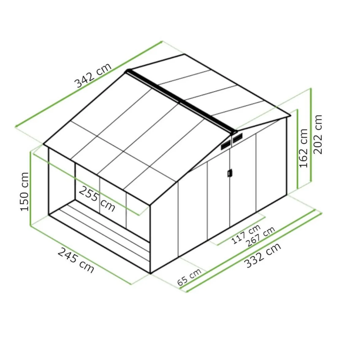 MADISON 11x8 DOMEK METALOWY COLD GREY (003994) - obrazek 3