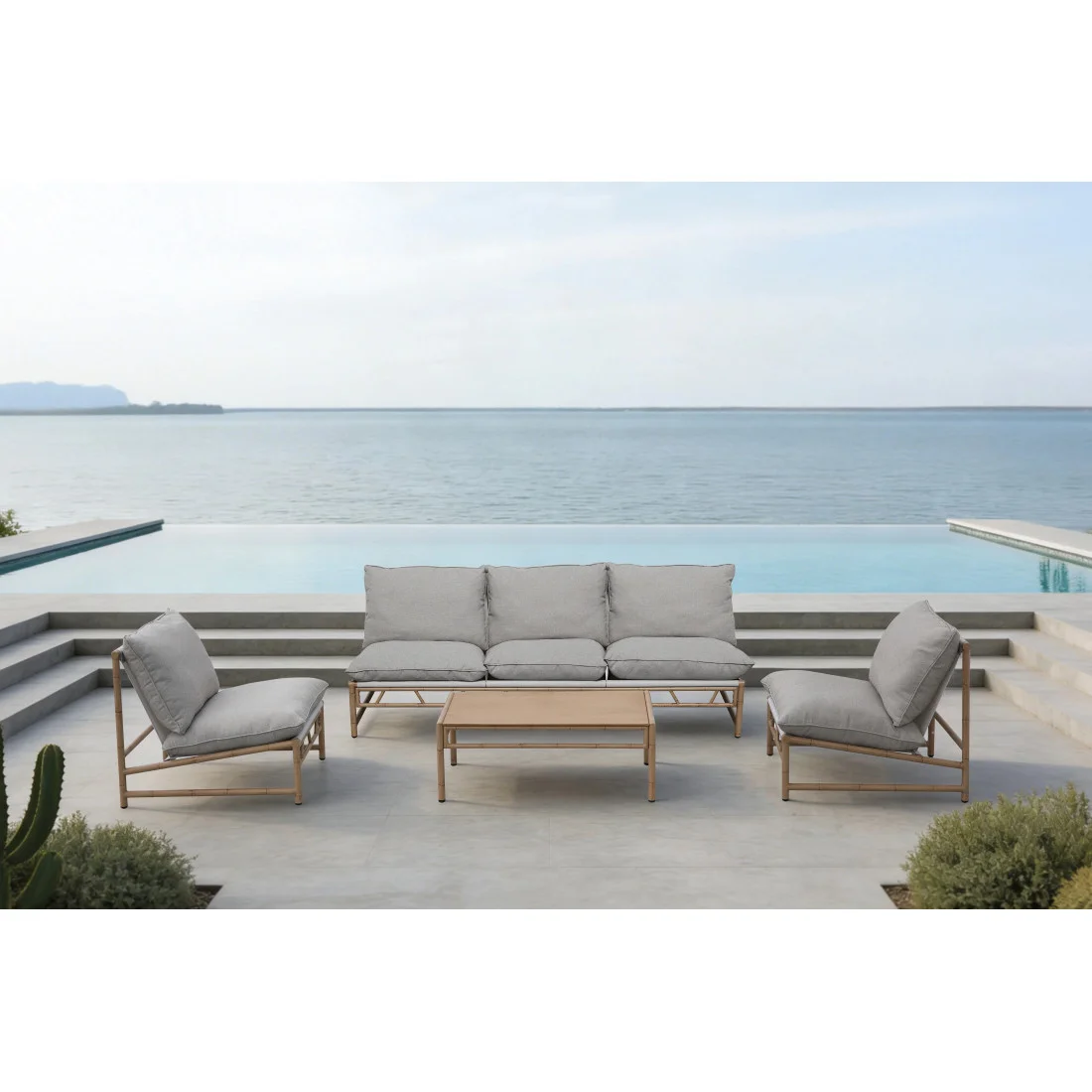 MAKANI CAFFE MAX ZESTAW GREY/BEIGE (008205) - obrazek 5