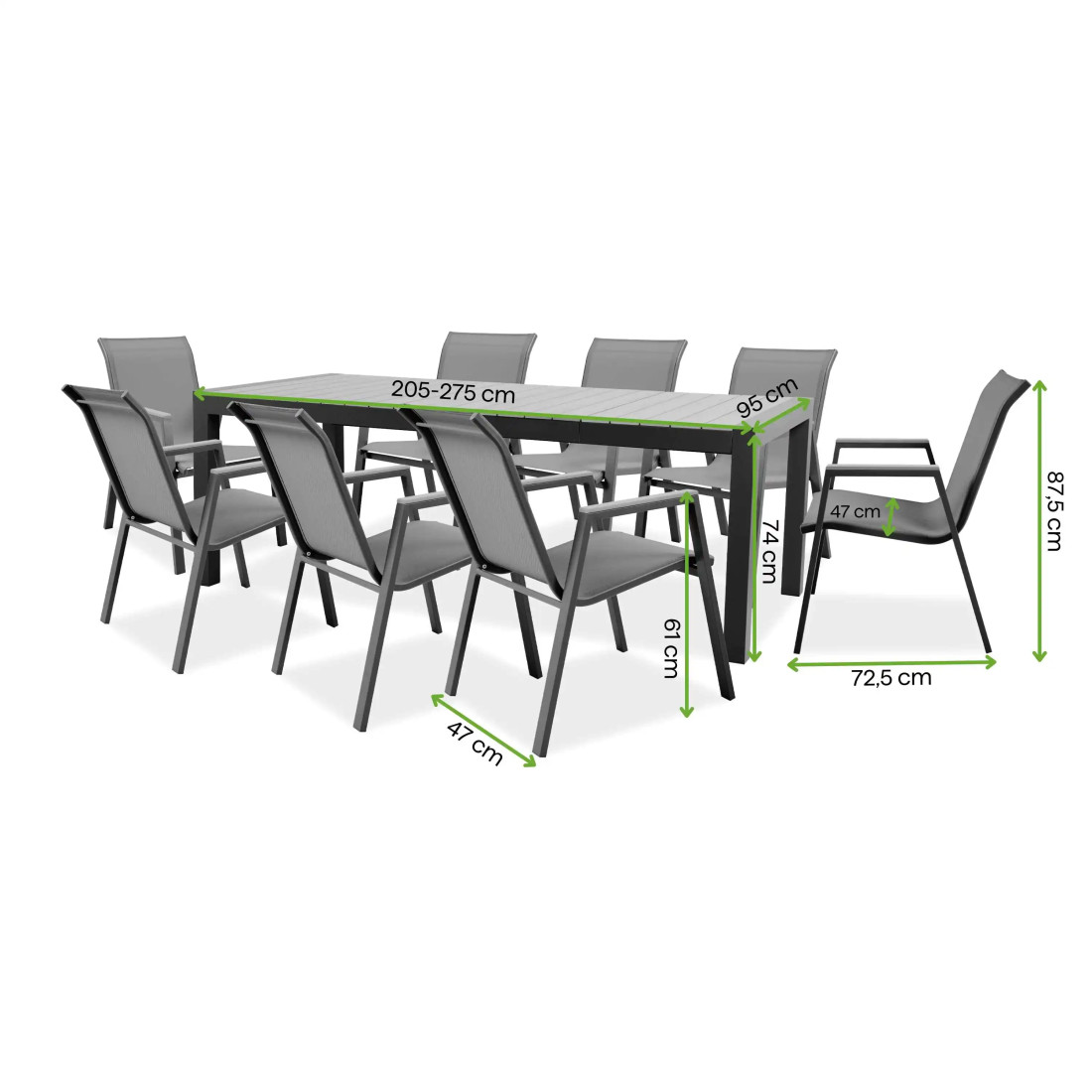 MALAWI 8+1 ZESTAW DARK GREY (009352) - obrazek 2