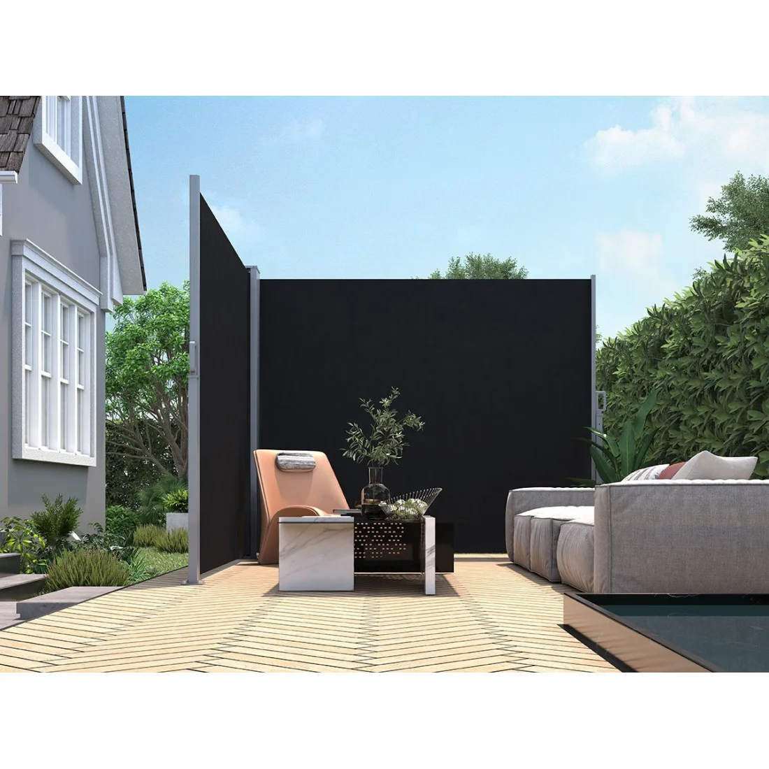 MARKIZA BOCZNA PODWÓJNA 200x600 DARK GREY (004458) - obrazek 7