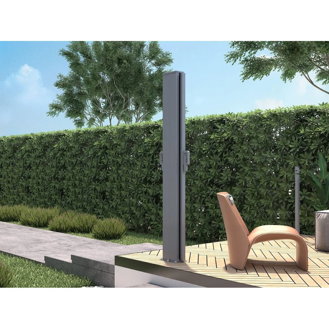 MARKIZA BOCZNA PODWÓJNA 200x600 DARK GREY (004458) - obrazek 3