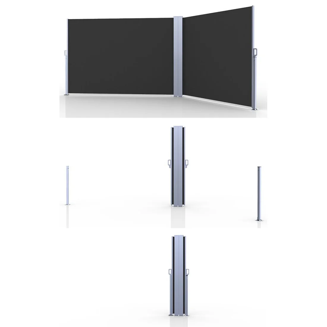 MARKIZA BOCZNA PODWÓJNA 200x600 DARK GREY (004458) - obrazek 4