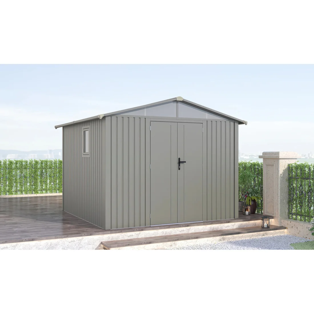 MICHIGAN 10x10 DOMEK METALOWY GREY ALUMINIUM (007900) - obrazek 3