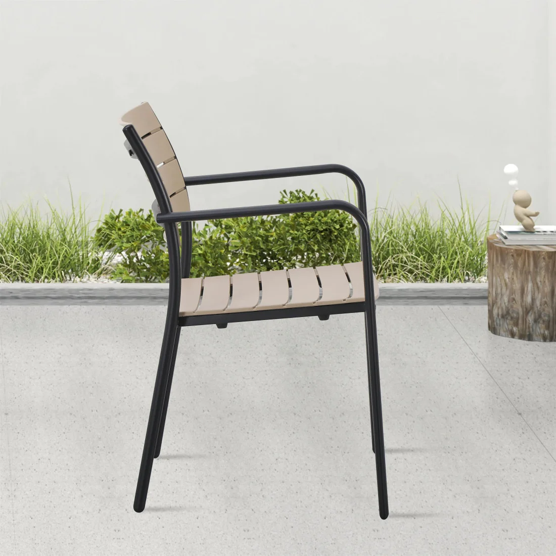 MILO KRZESŁO BLACK/BEIGE (008845) - obrazek 3