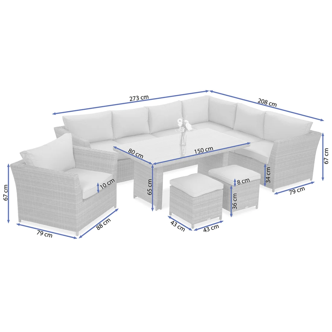 MONIZ DINING PLUS NAROŻNIK BEIGE (001929) - obrazek 17