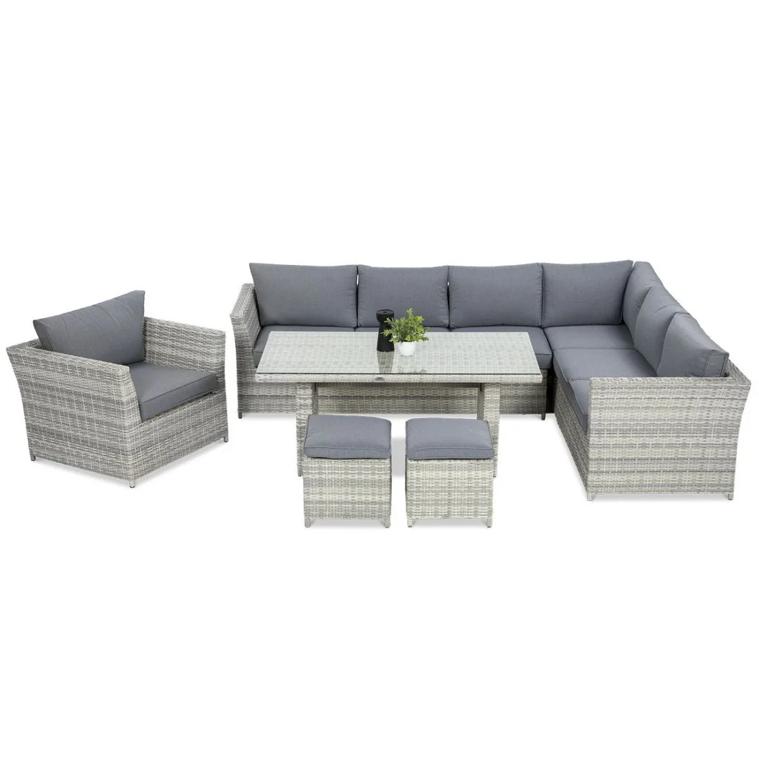 MONIZ DINING PLUS NAROŻNIK WHITE GREY (002666) - obrazek 5