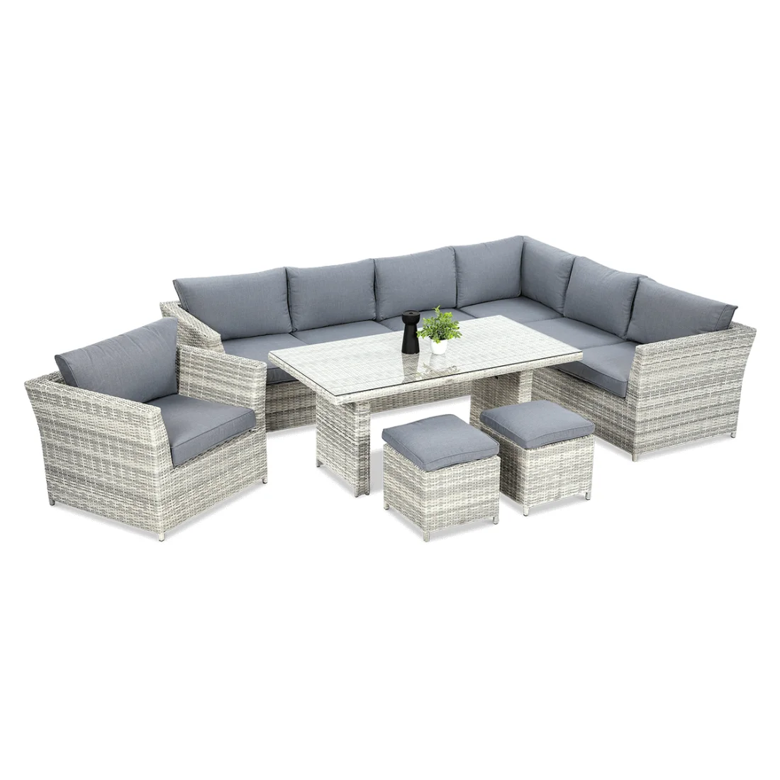 MONIZ DINING PLUS NAROŻNIK WHITE GREY (002666)
