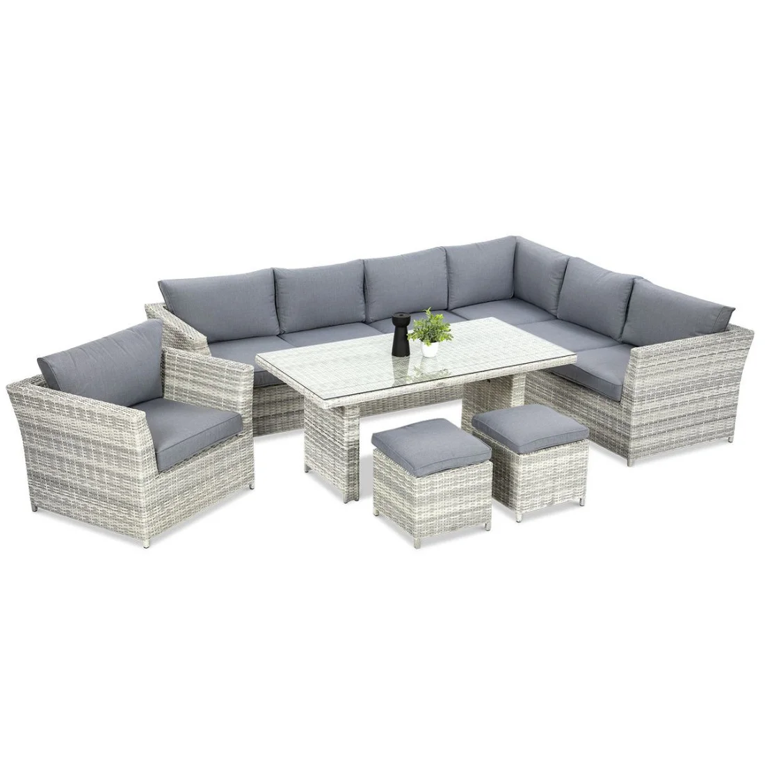 MONIZ DINING PLUS NAROŻNIK WHITE GREY (002666) - obrazek 2