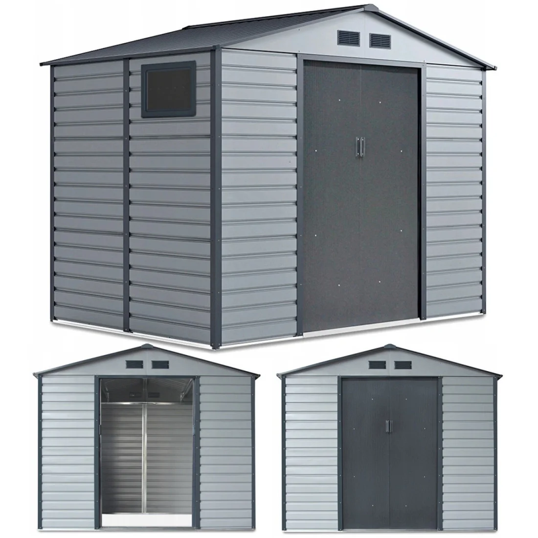 MONTREAL 9x6 DOMEK METALOWY LIGHT GREY (003104)