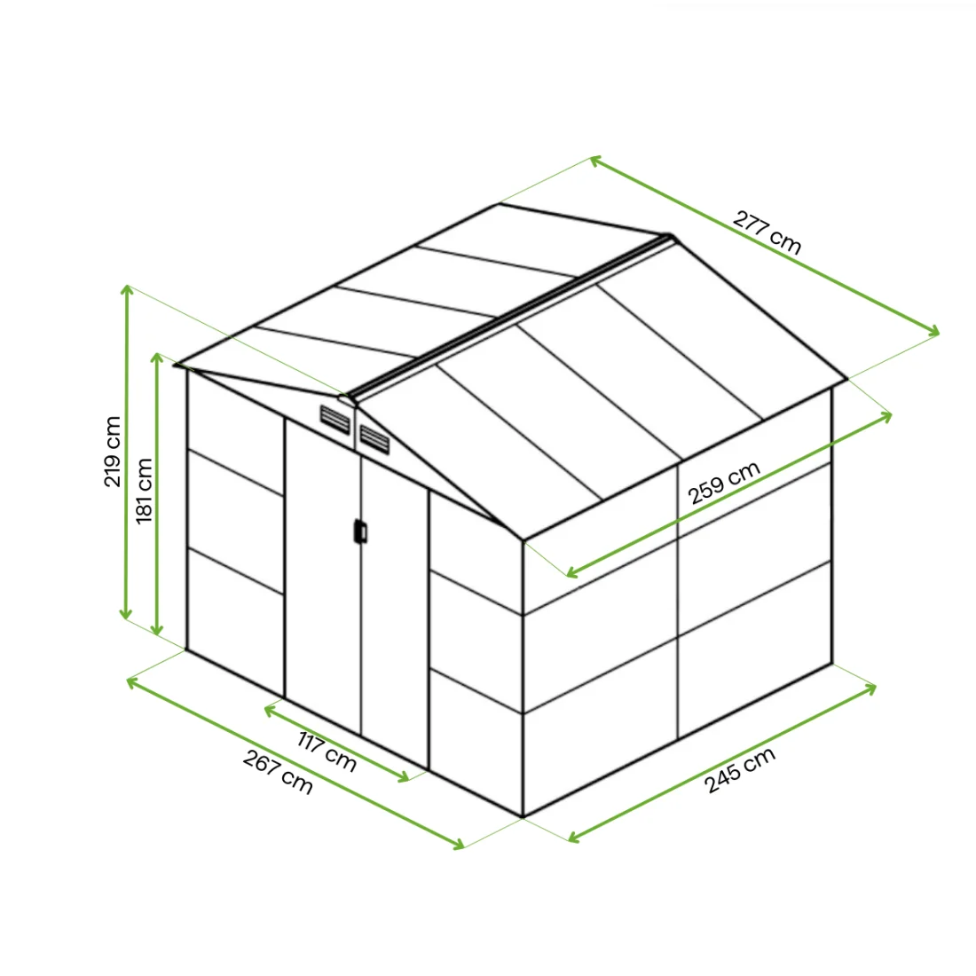 MONTREAL 9x8 DOMEK METALOWY LIGHT GREY (003396) - obrazek 3