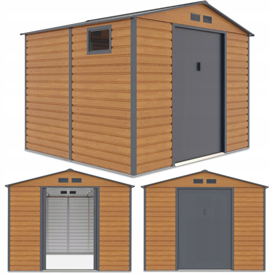 MONTREAL 9x8 DOMEK METALOWY OAK/GREY (004100)