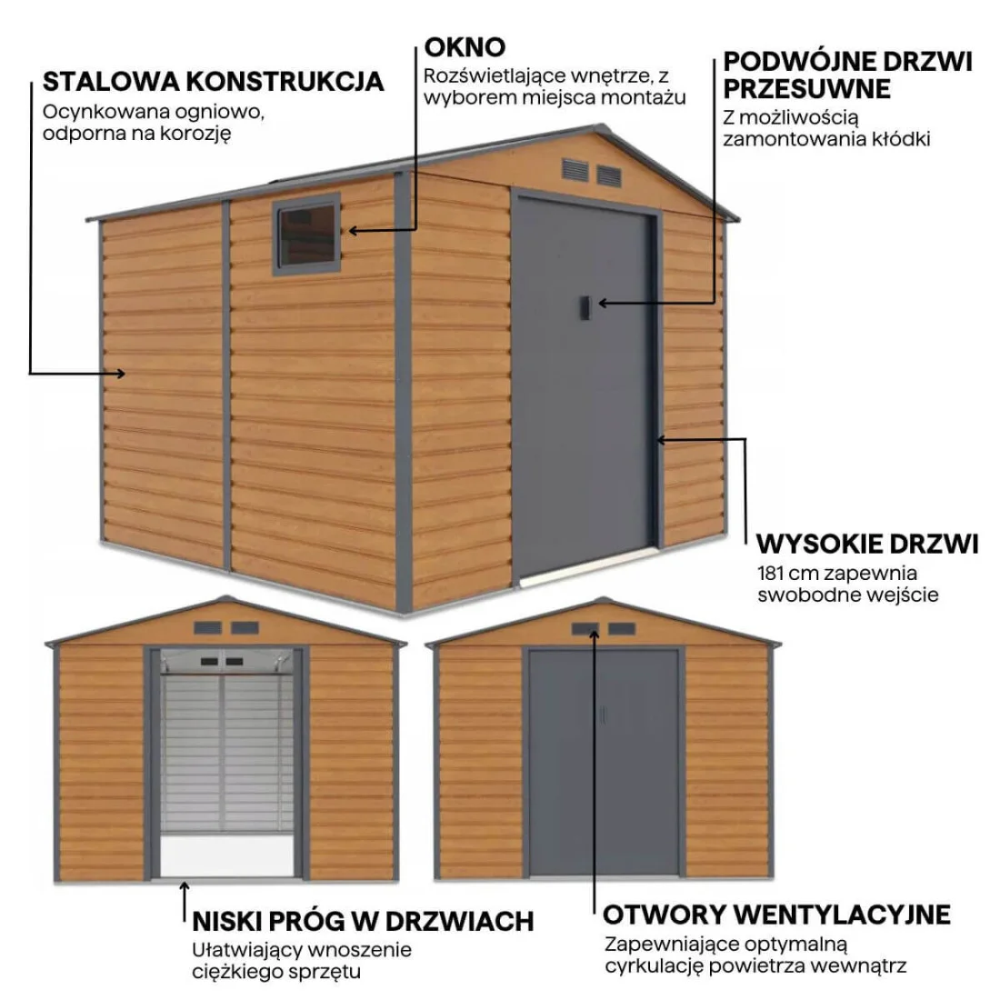 MONTREAL 9x8 DOMEK METALOWY OAK/GREY (004100) - obrazek 6