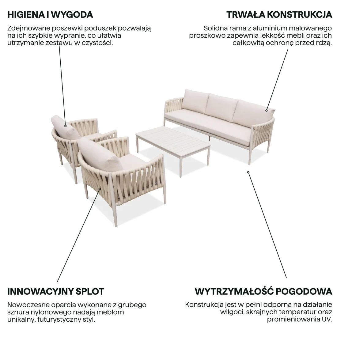 MONZA CAFFE ZESTAW BEIGE (008492) - obrazek 4
