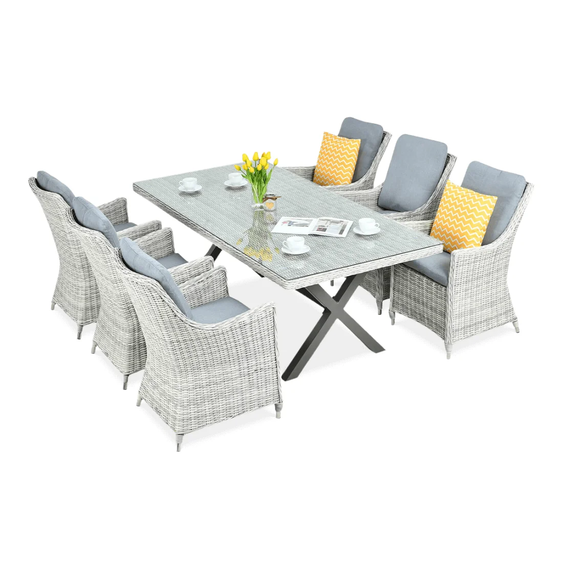 NAPOLI 6/200 ZESTAW WHITE GREY (003038)