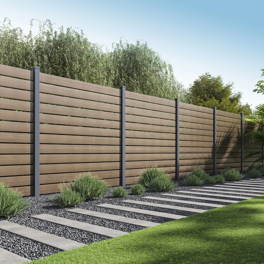 NEO PRZĘSŁO OGRODZENIOWE 1.8M PODŁOŻE MIĘKKIE TEAK (009664) - obrazek 3