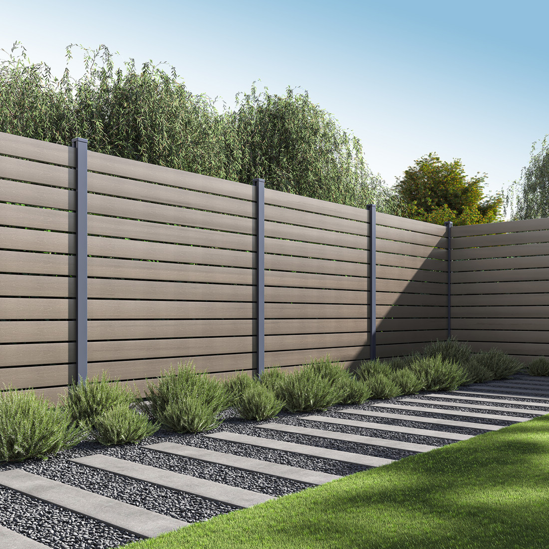 NEO PRZĘSŁO OGRODZENIOWE 1.8M PODŁOŻE TWARDE OAK (009662) - obrazek 3