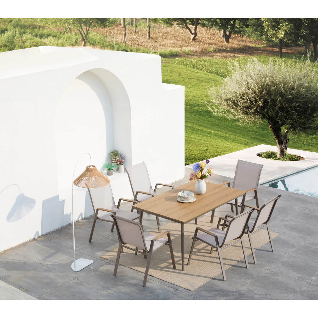 NOVA DINING 6+1 ZESTAW TAUPE (008173) - obrazek 5